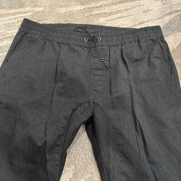 Silver Lake Twill Jogger Pants Men's Pull On Grey Mid Rise Size XLarge - Picture 2 of 8